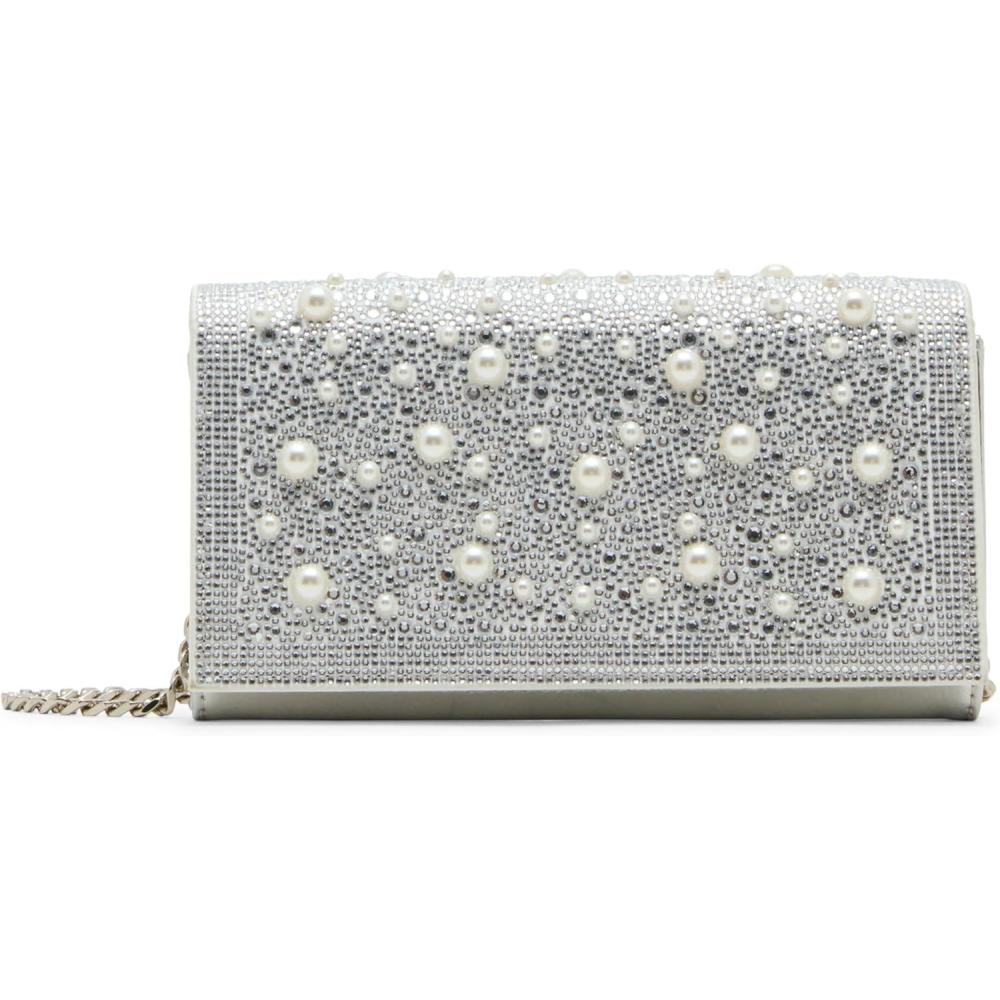 imageBetsey Johnson womens Betsey Johnson Flap Sparkler ClutchCrossbodySilverPearl